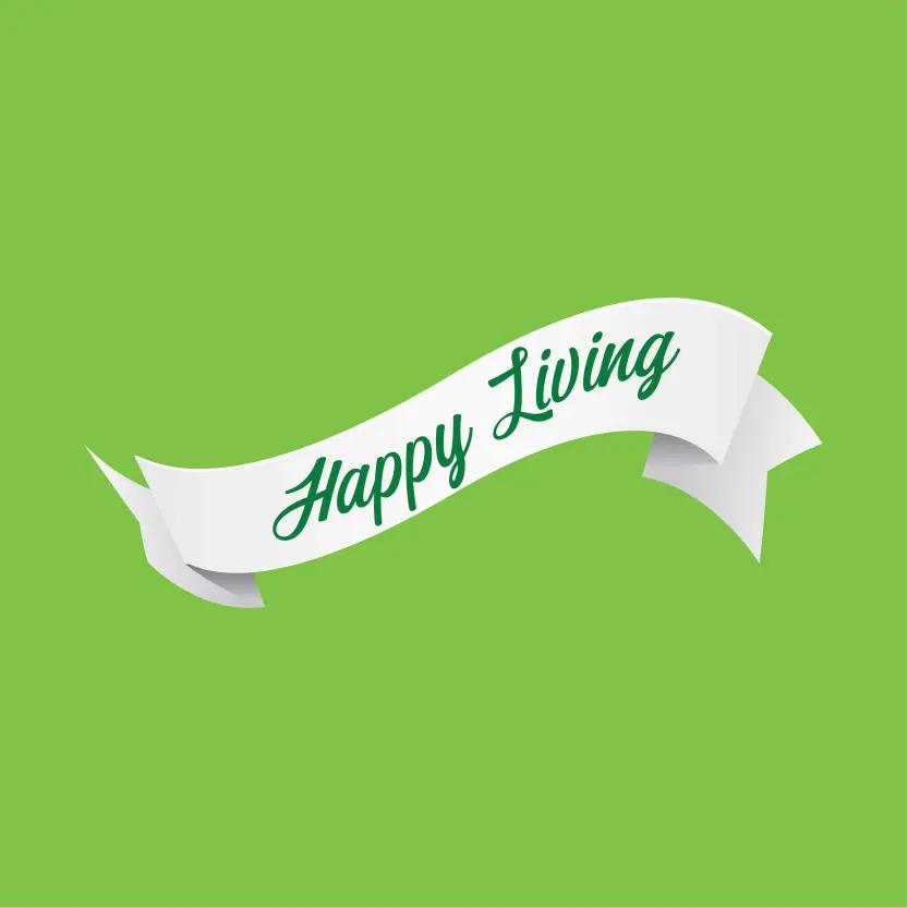 Happy Living Ribbon Texture Vector Art Graphic