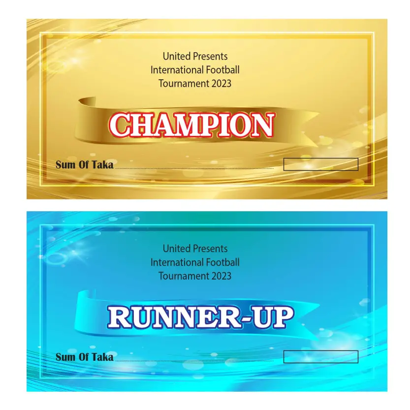 Winner Champion Cheque Design