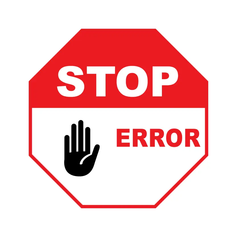 Stop Error Sign Vectors