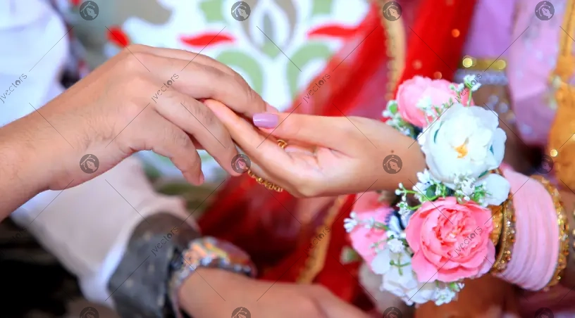 Wedding Anniversary Wishes - Lovely Hand with Husband Wife