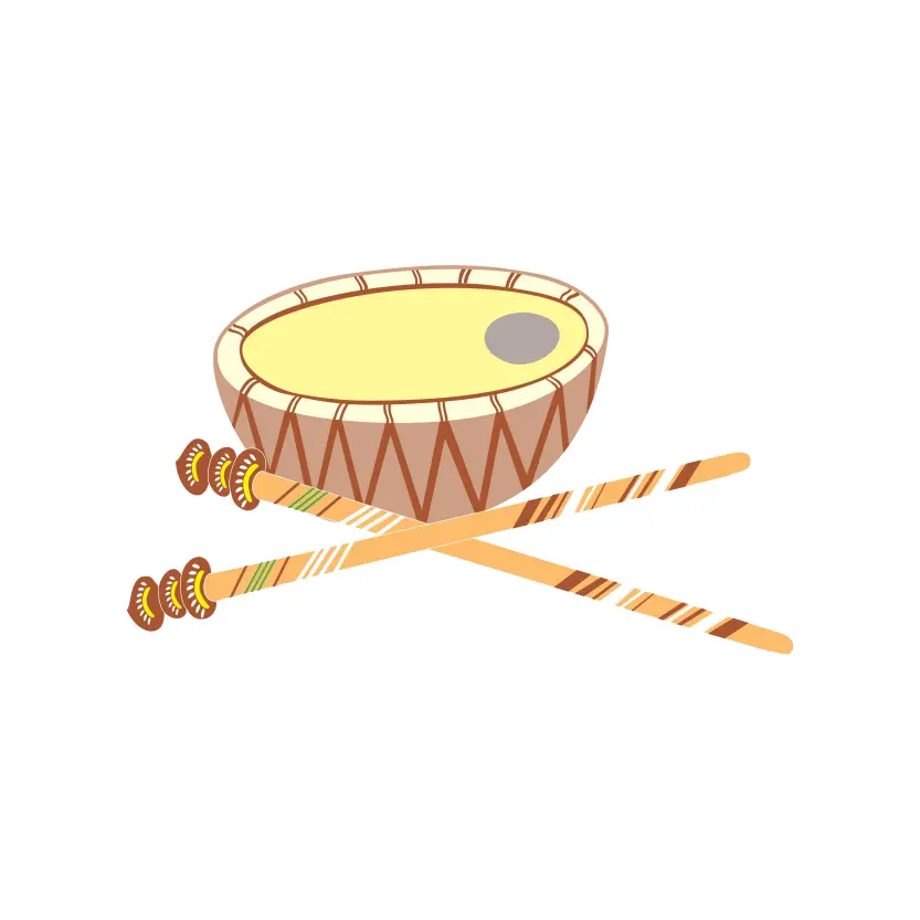 Vector Illustration of pohela boishakh Traditional Instrument