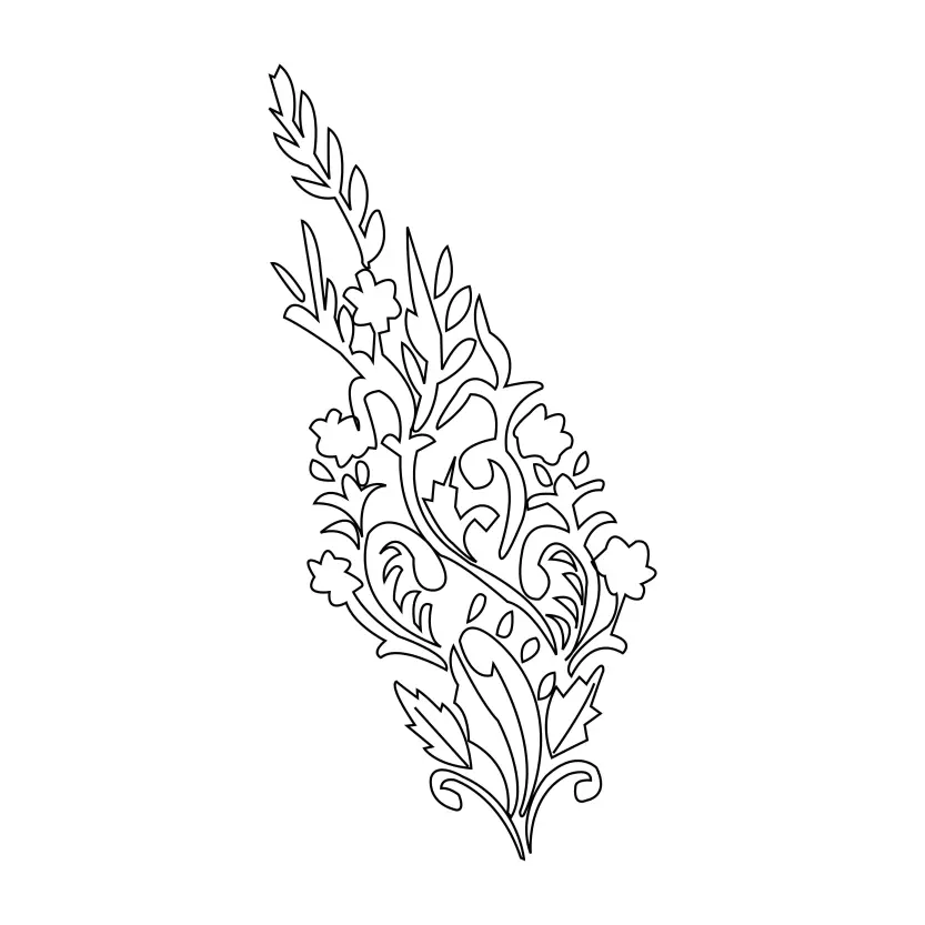 Flower Design Drawing Sketch Winter Vector Graphic