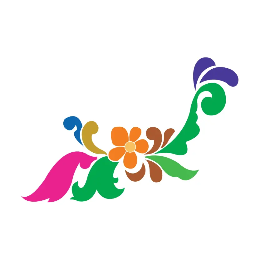 Corner Flowers Design Clipart Vector Graphic Design