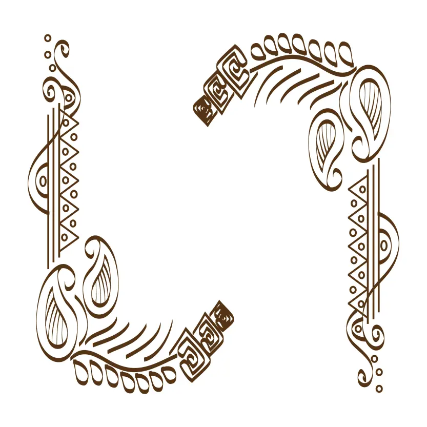 Hand Drawning Outline Art Flower Wedding Set Vector Graphic