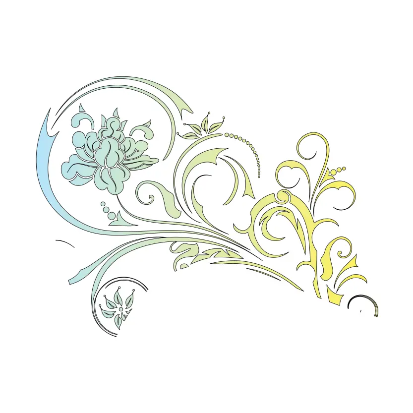 Golden Vintage Baroque Ornament Retro Pattern Antique Style Acanthus Vector Graphic