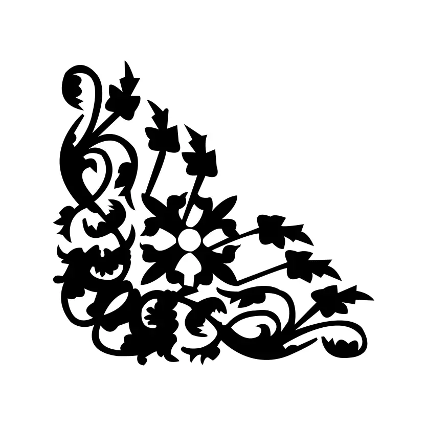 Classical Baroque Ornament Decorative Boarder Design Element Filigree Vector Graphic