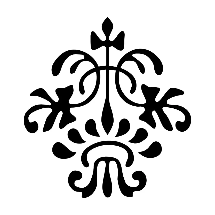 Decorative Oriental Ornament in White Background