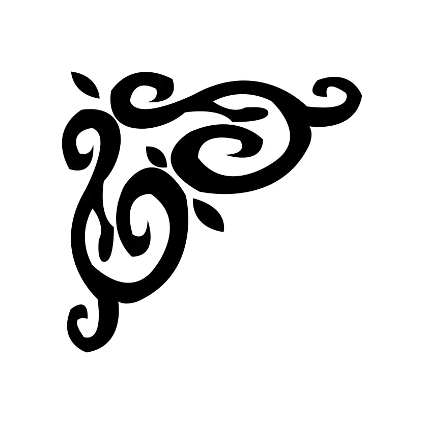 Black Decor Corner Ornament