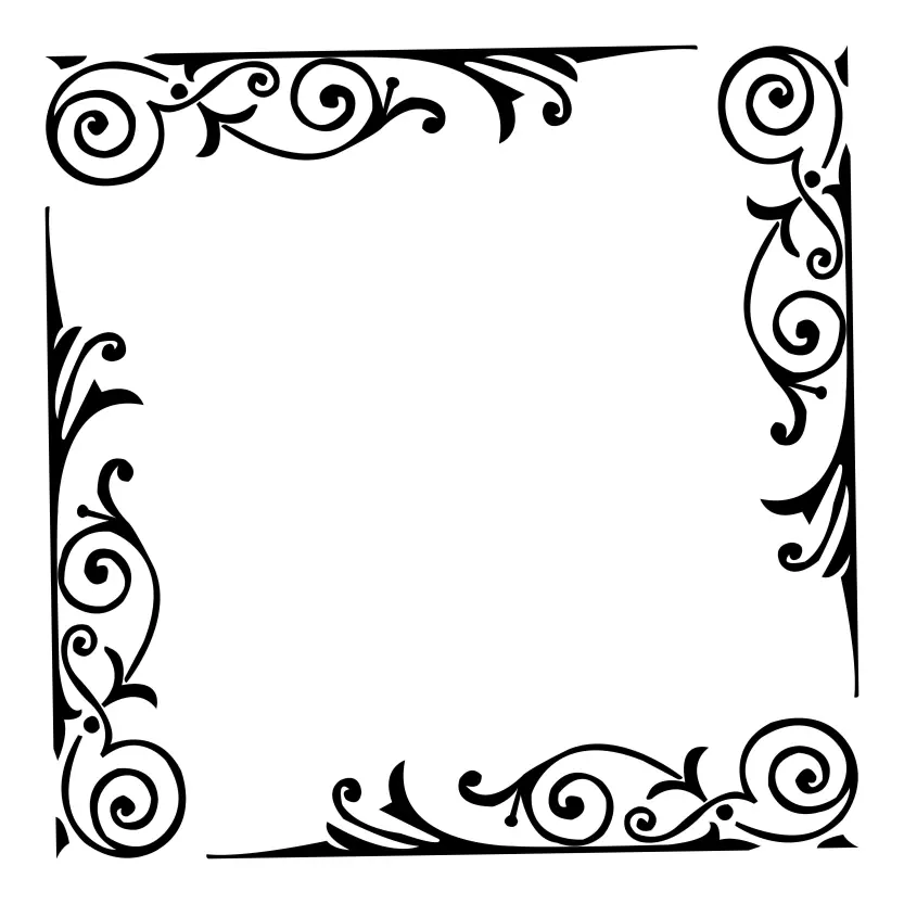 Ornate Vintage Frame Elegant Decorative Vector Graphic