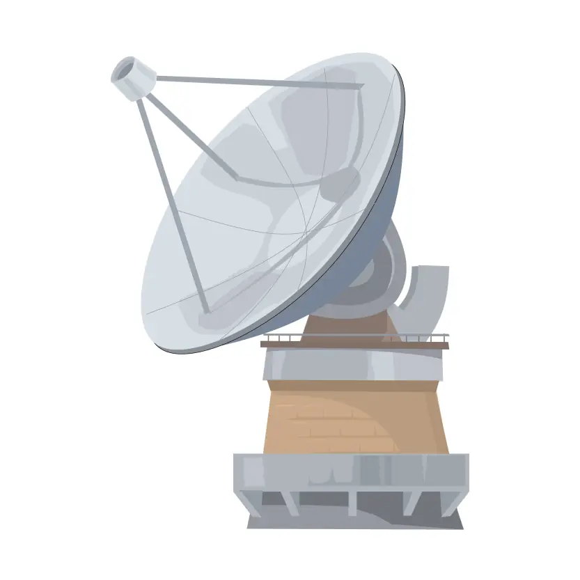 Satellite Dish Antina Technical Space Vector Graphic
