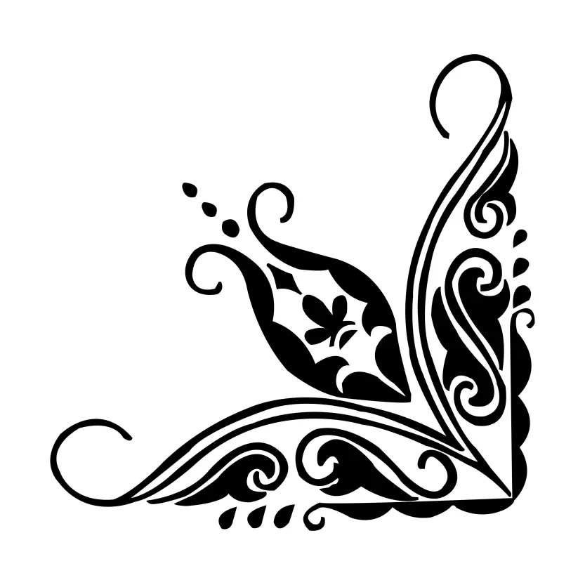 Vector Decor Corner Ornament Graphic