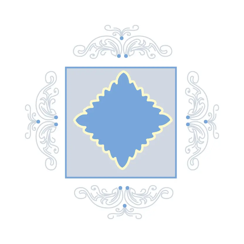 Square with Geometric Pattern Abstract Seamless Ornamental Watercolor Arabesque Paint Tile Pattern for Fabric