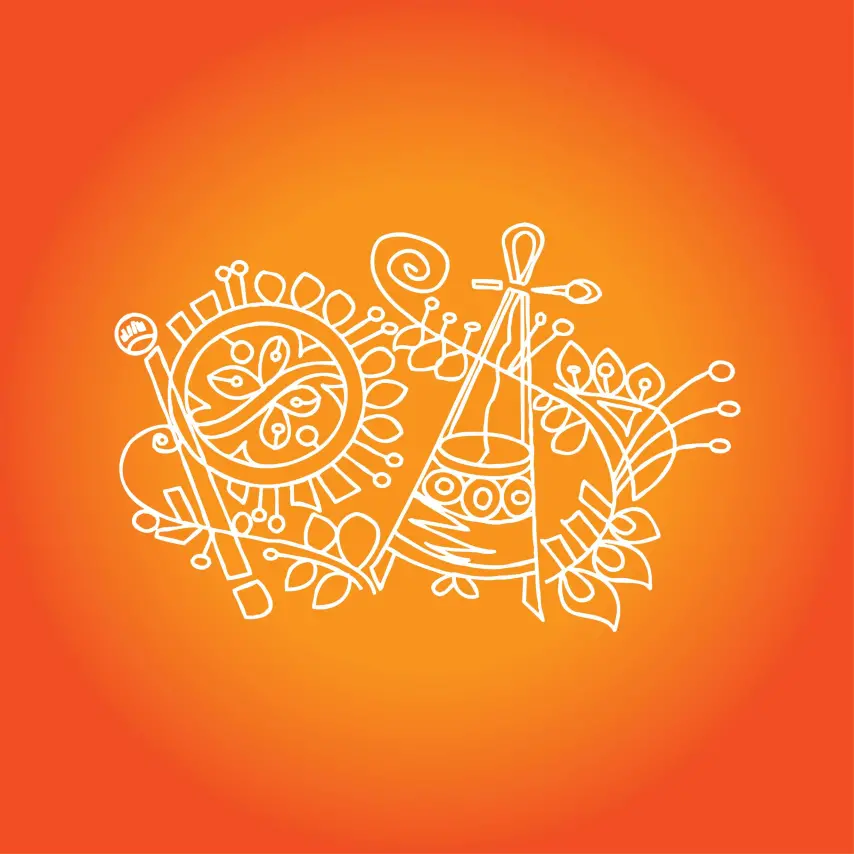 Bengali Happy New Year -  Pohela Boishakh Alpona Illustration