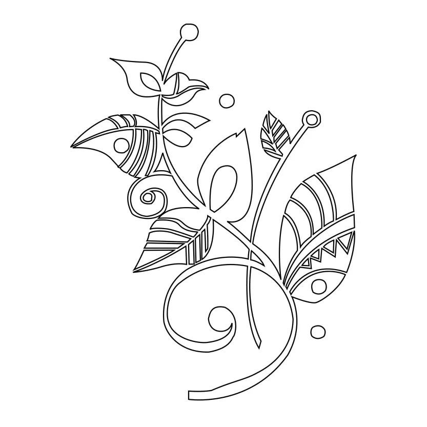 Cute Flowers Printable Spring Floral Isolated on White Background Graphic