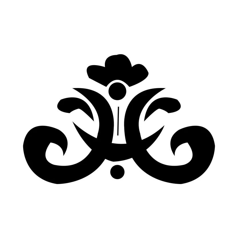 Floral Swirl Ornament Silhouette Vector