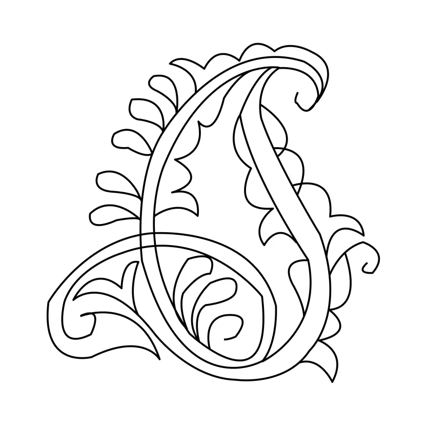 Vintage Baroque Ornament Engraving Border Floral Retro Pattern Vector Graphic