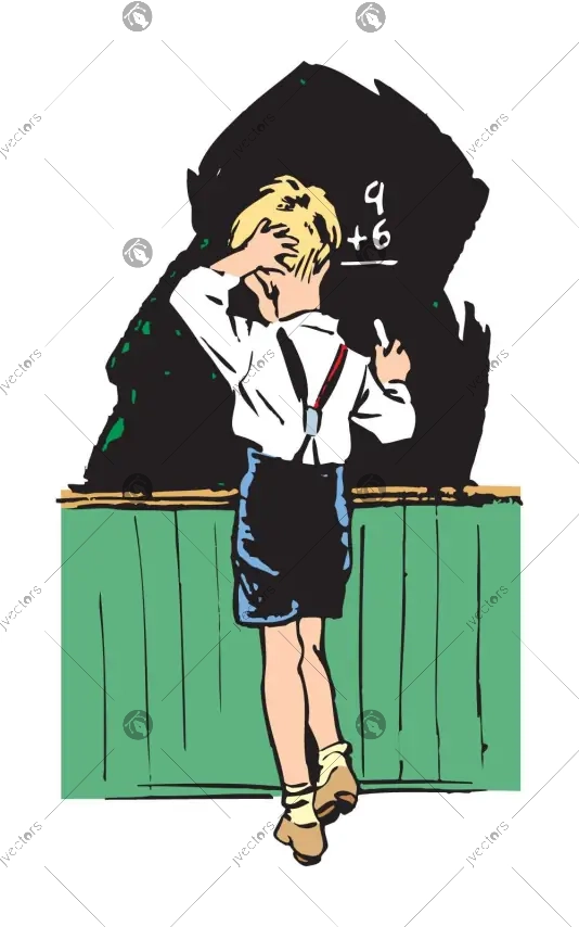 Educator lady vector graphic clipart, free design download