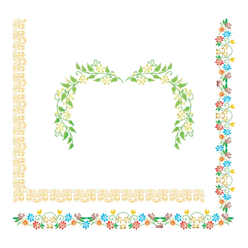 Flower Frame Wedding Vintage Floral Design Collections