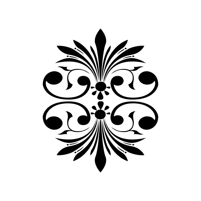 Ornamental Mastery Decorative Elements in Calligraphic Style Sweeping Calligraphy Abstract Vector Graphic