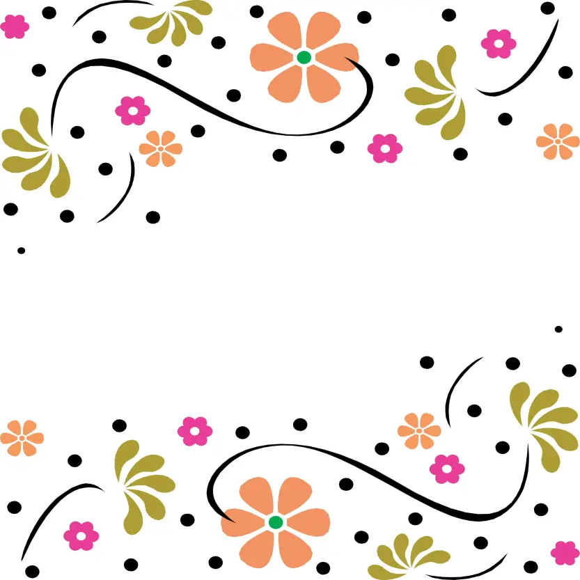 Floral Fantasy Background Flower Gift Card Design Vector