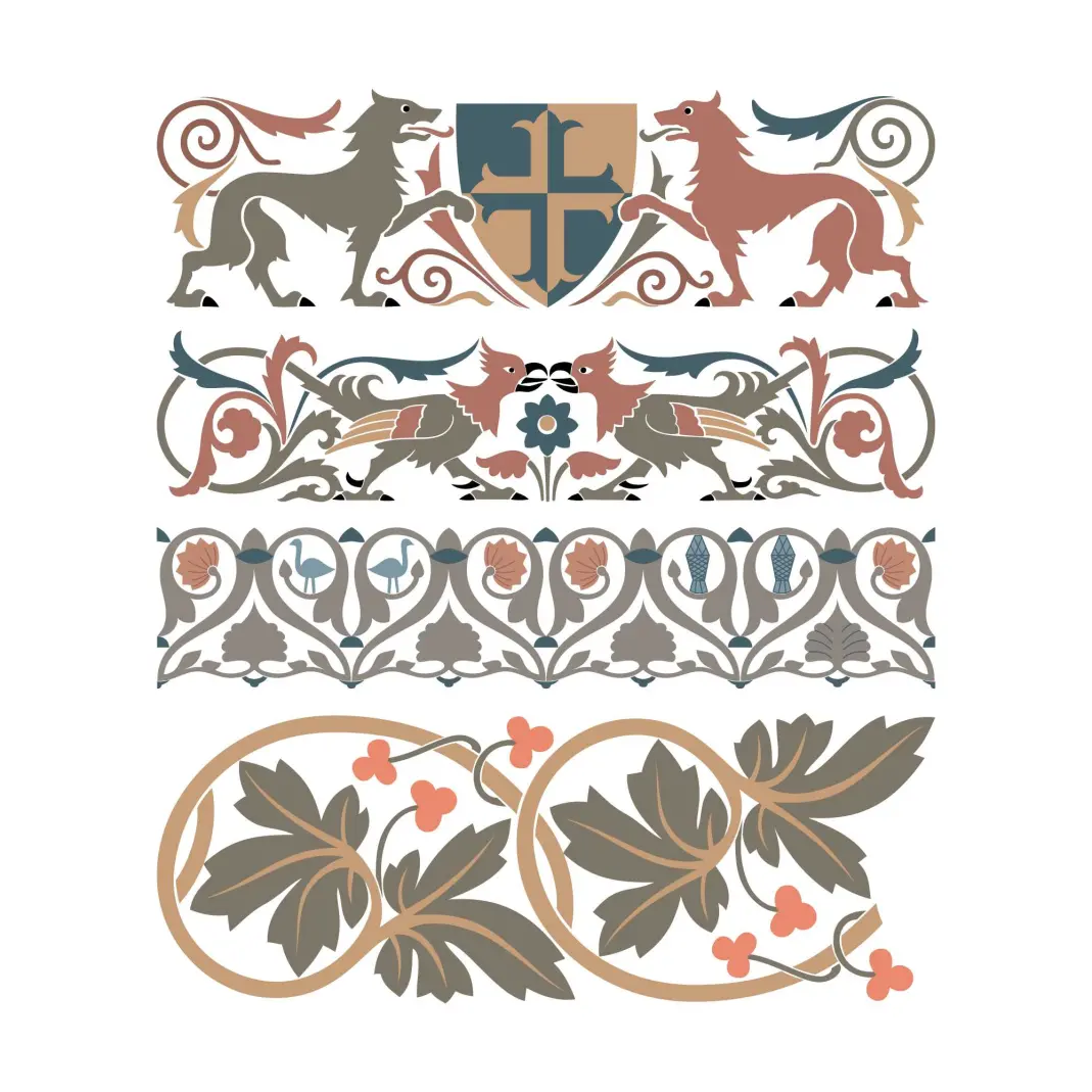 Vintage Romantic Ornamental Line Frames and Dividers Collection