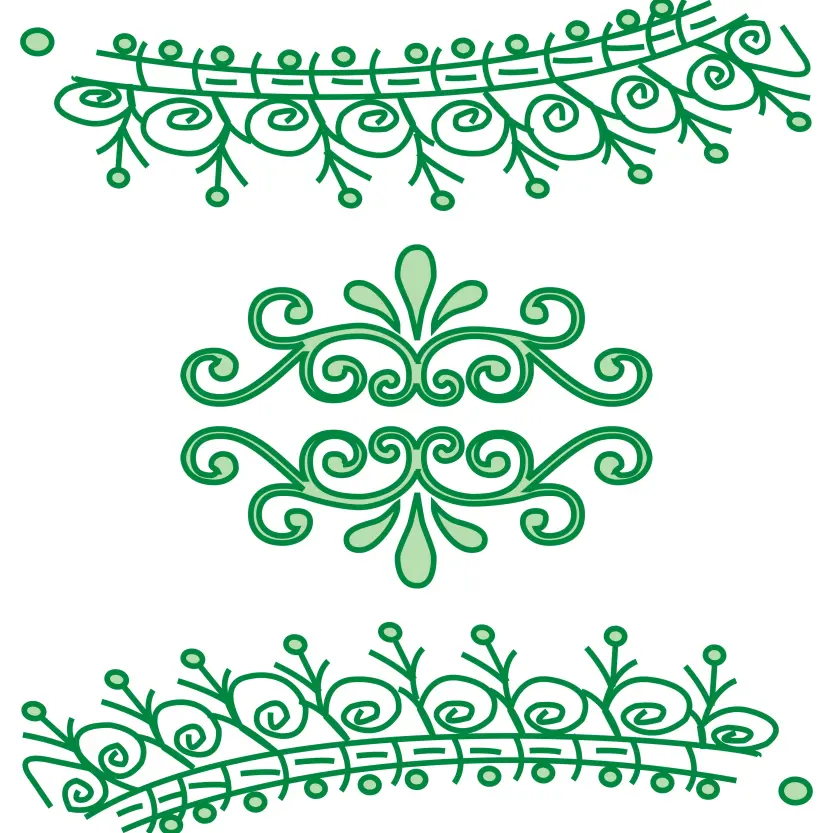 Traditional Alpona Ornaments Illustration Vector
