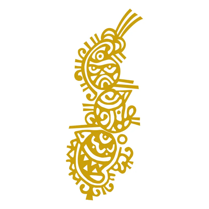 Hand Drawn Golden Tribal Shape Vector