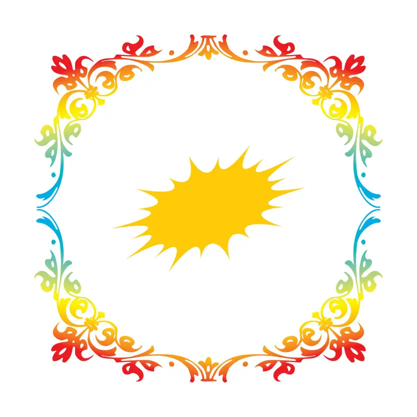 Beautiful Folk Vector Art Floral Decoration Design