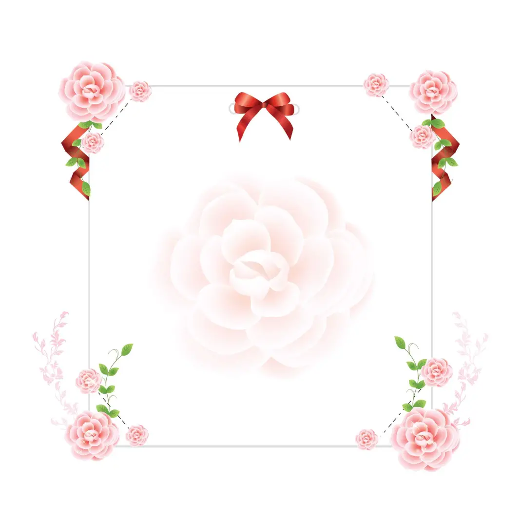 Romantic Floral Design Border Vector for Ramadan Posters and Frames