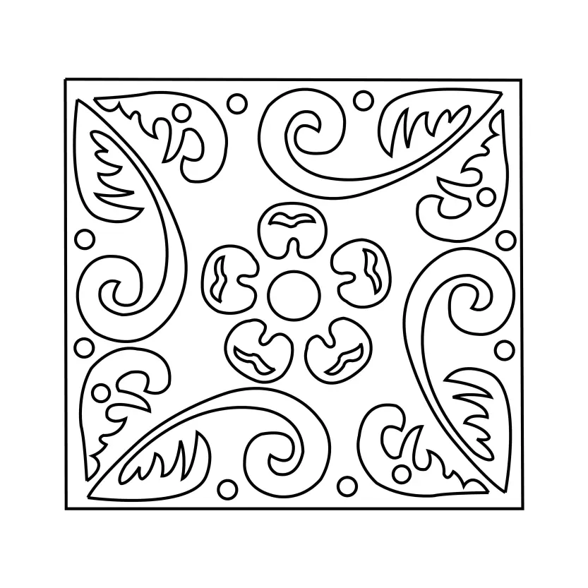 Black and White Liquid Line Vector Background for Square Template