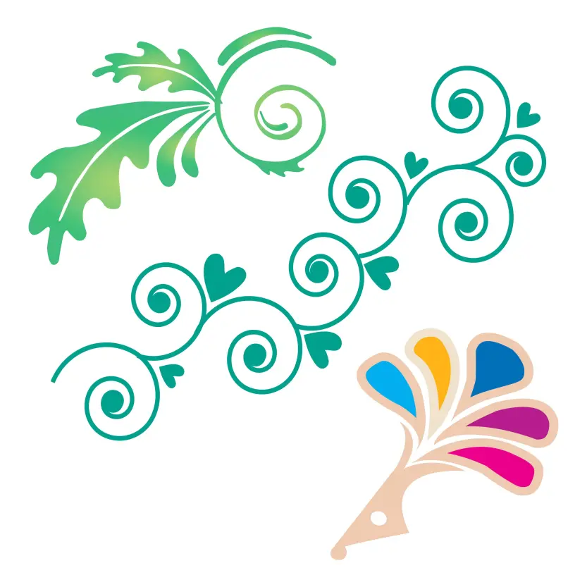 Flourish Flowers Cuttable Ornaments Vectors Design