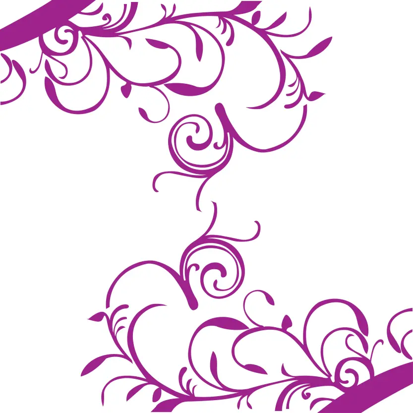 Violet Floral Element for Design Vector Graphic