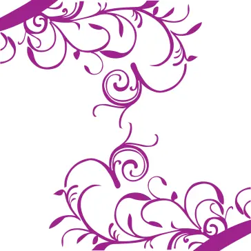 Violet Floral Element for Design Vector Graphic