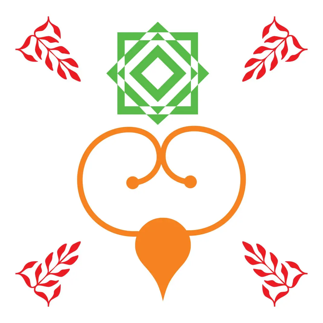 Indian Traditional Colorful Rangoli Design with Floral and Geometrical Motifs