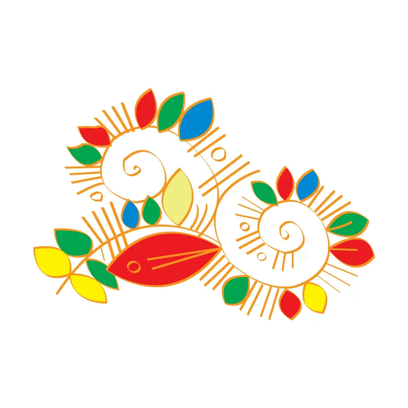 Colorful Alpona Design Celebrate the Vibrancy of Boishakhi