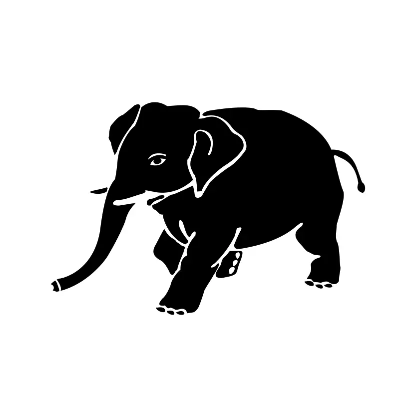 Hati - Elephant  Marka for Election Symbol Vector Clipart