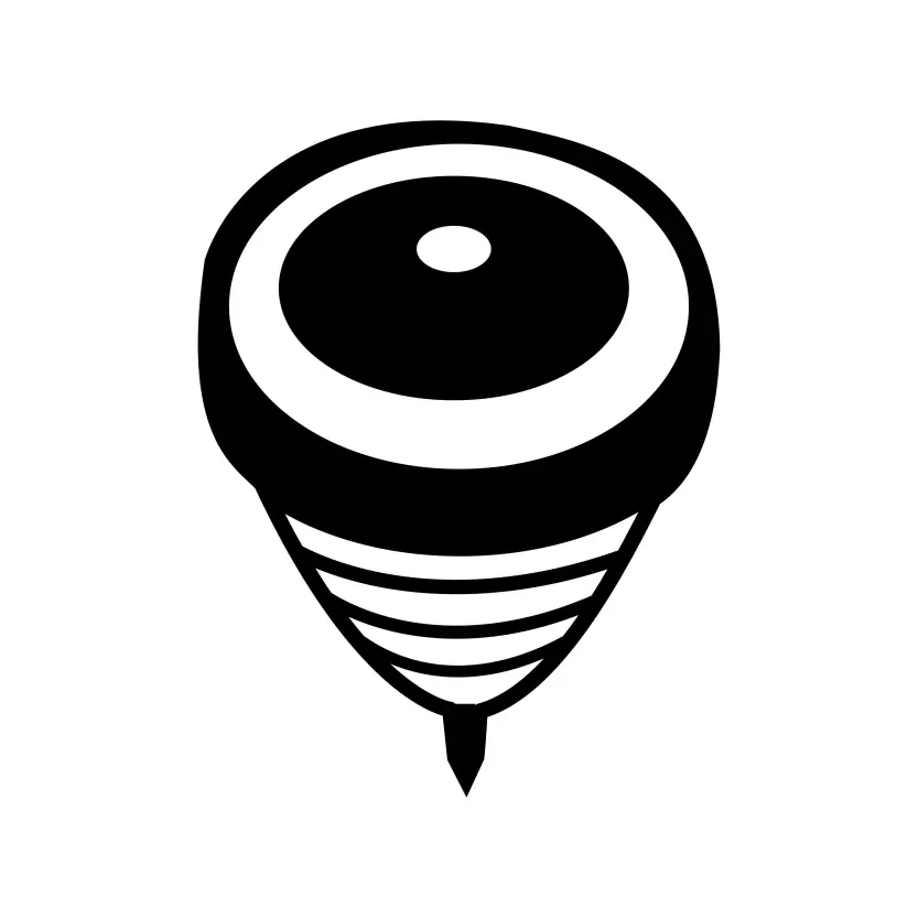 Latim - Latum - Spinning Top for Election Symbol Vector Clipart