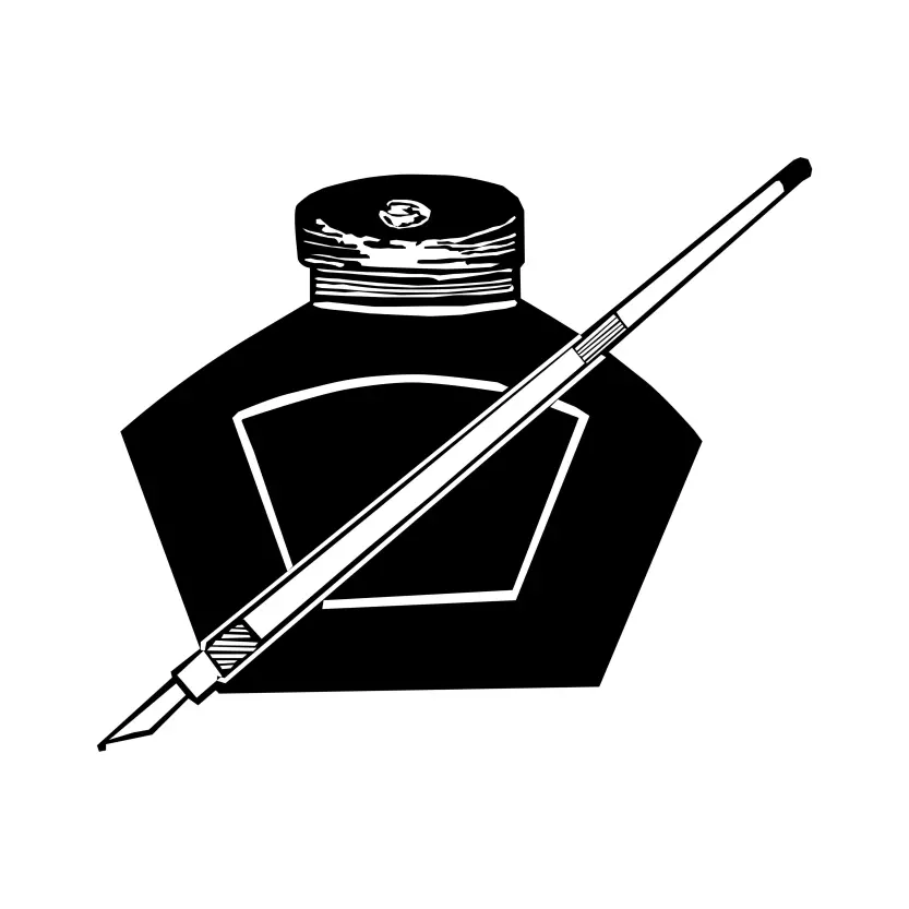 Doat Kolom Marka for Electoral Symbol Vector Clipart Pen and Ink Logo