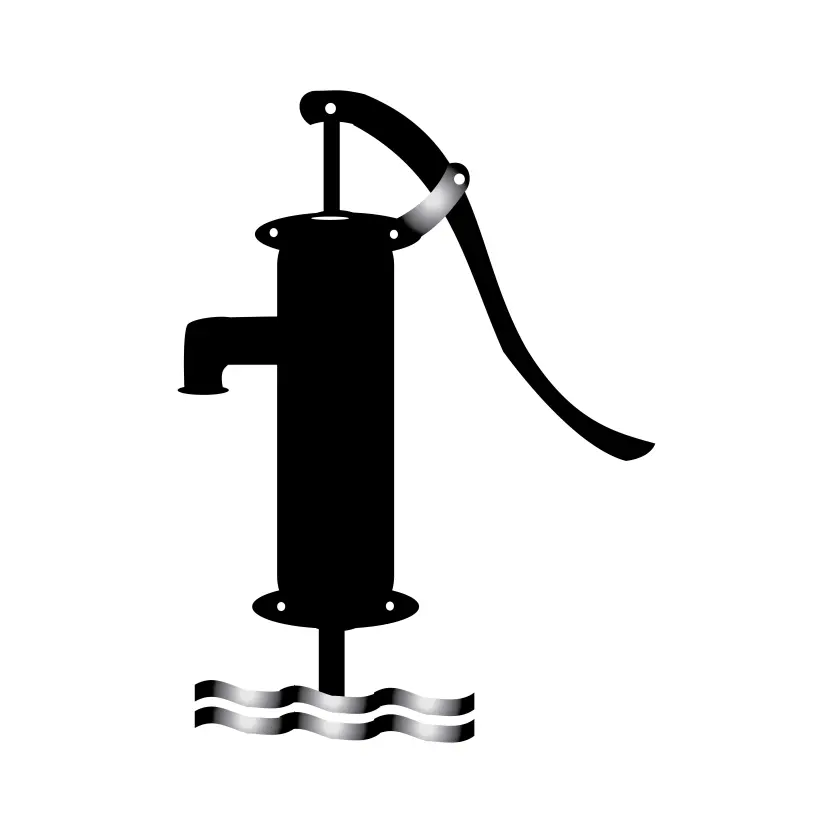 Hand Water Pump Tubewell Marka for Election Symbol Vector Clipart