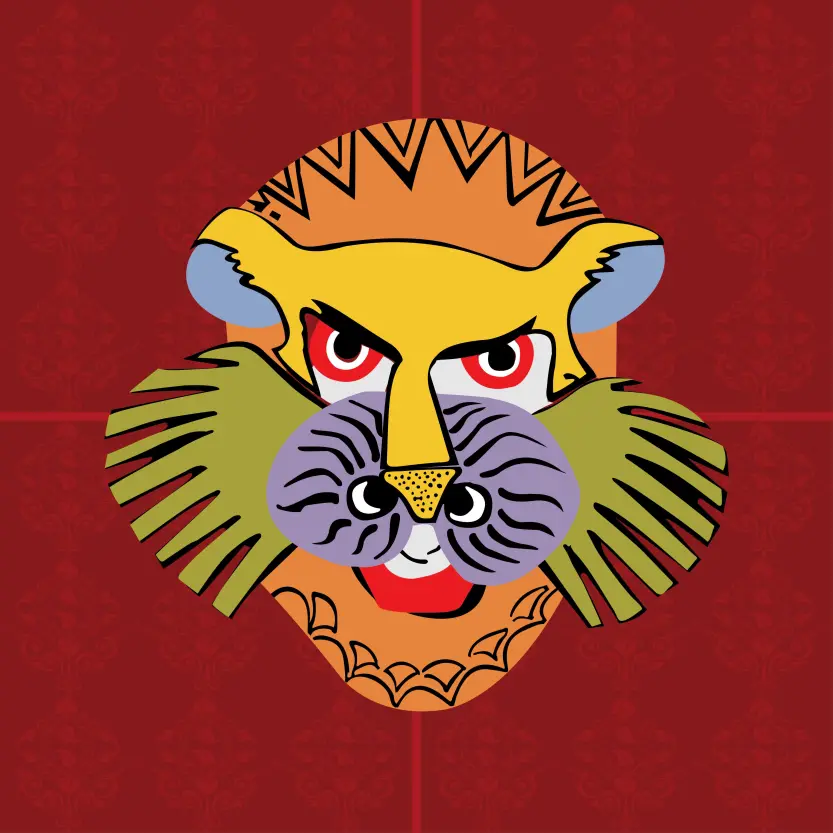 Happy Bengali New Year Pohela Boishakh Traditional Vector Design Suvo Noboborsho Bengali Traditional folk Design Tiger Mask