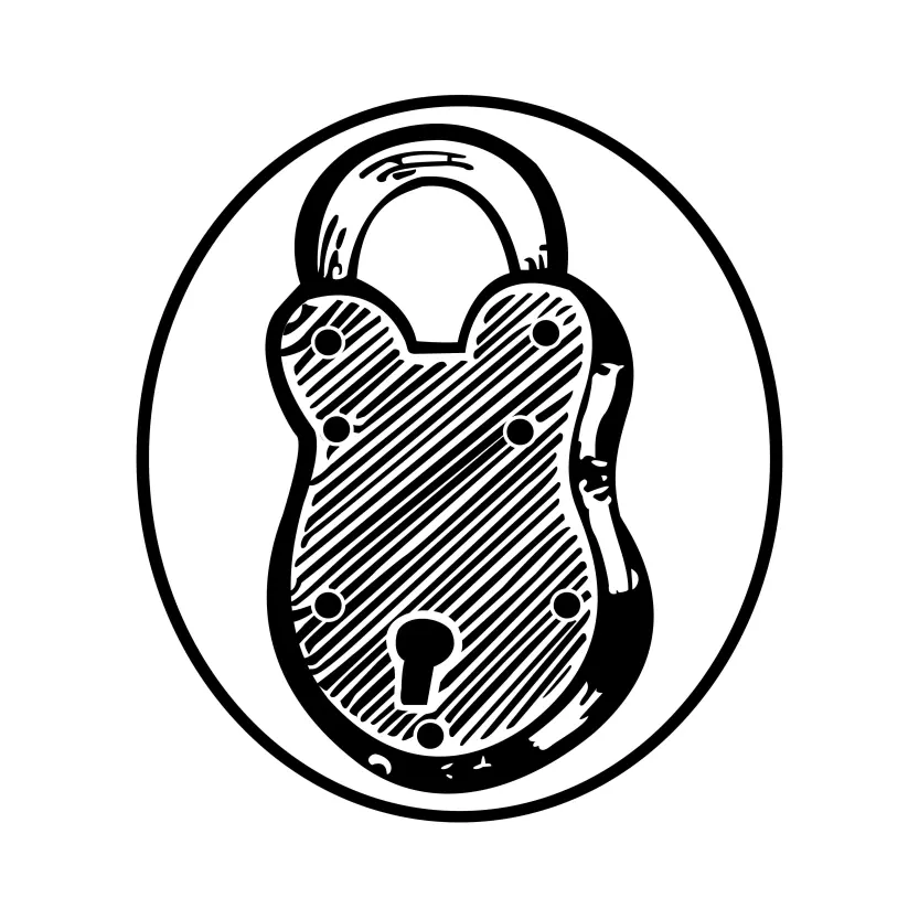 Lock Key Marka or Tala Chabi Marka for Electoral Symbol Vector Clipart