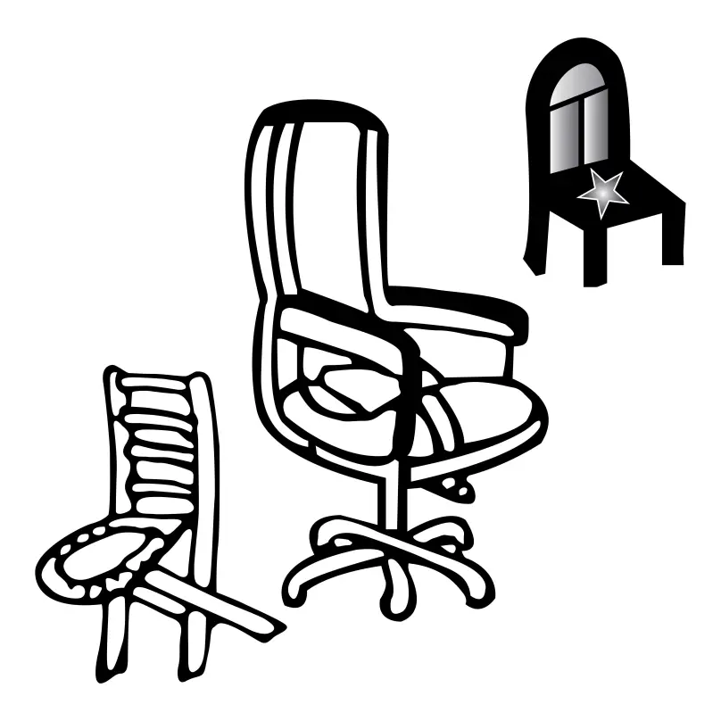 Chair Marka Collection for Election Symbol Vector Clipart
