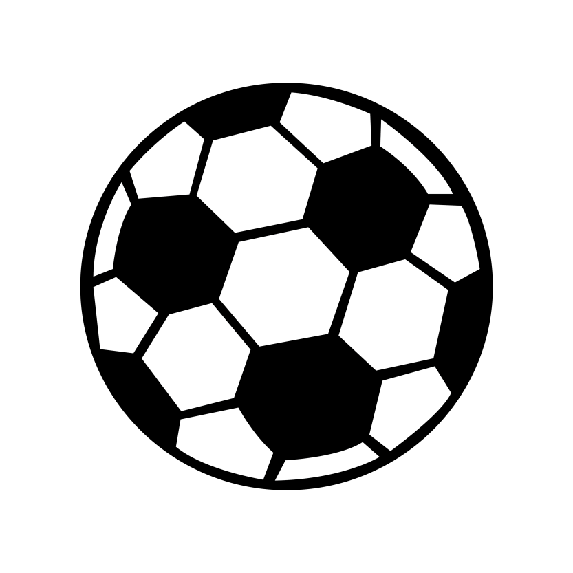 Football Design Marka for Election Symbol Vector Clipart Soccer Ball Silhouette