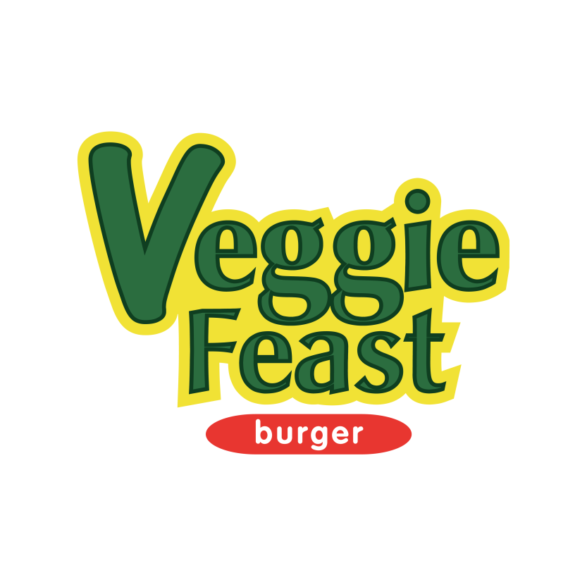 Veggie Feast Burger Brand Logo Vector Design