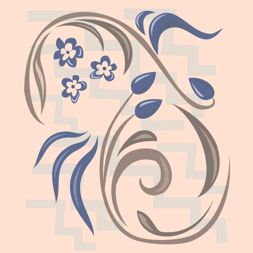 Modern Islamic Paisley Border Design with Mughal Floral Elements for Textile Prints