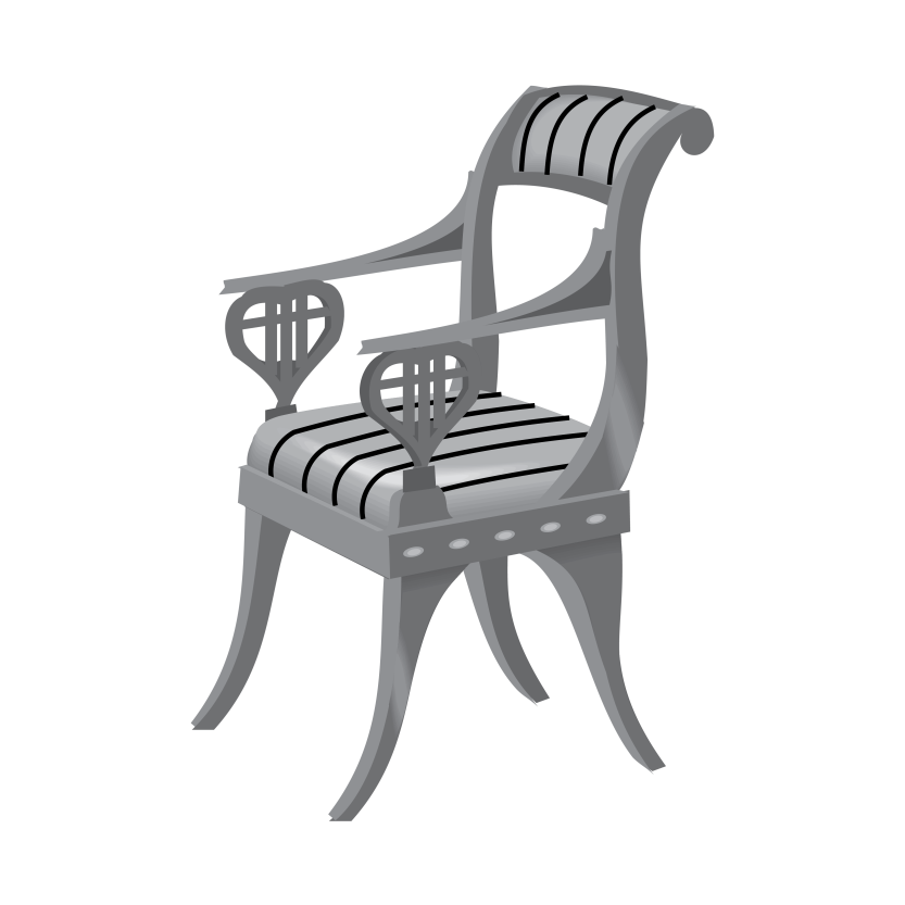 Chair Wooden icon Political for Election Symbol Vector Clipart