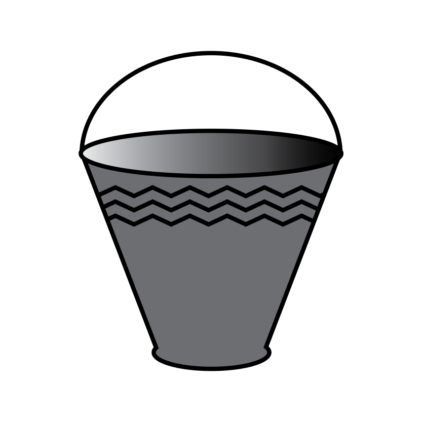 Minimal Line Bucket Icon for Election Symbol Vector Clipart
