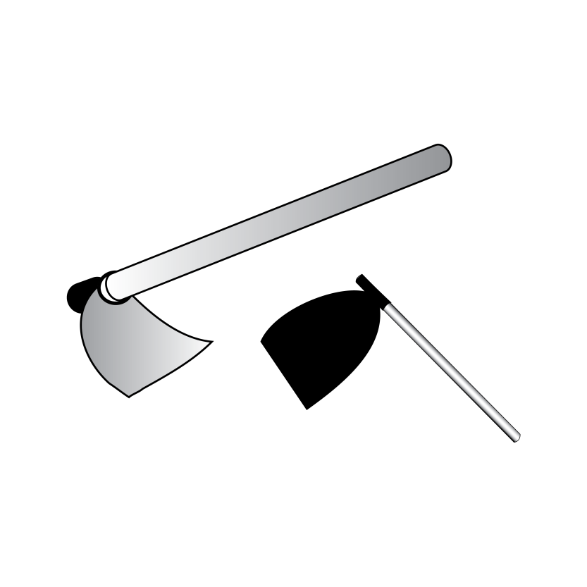 Garden Hoe Spade with Wooden Handle Agricultural Tool for Election Symbol