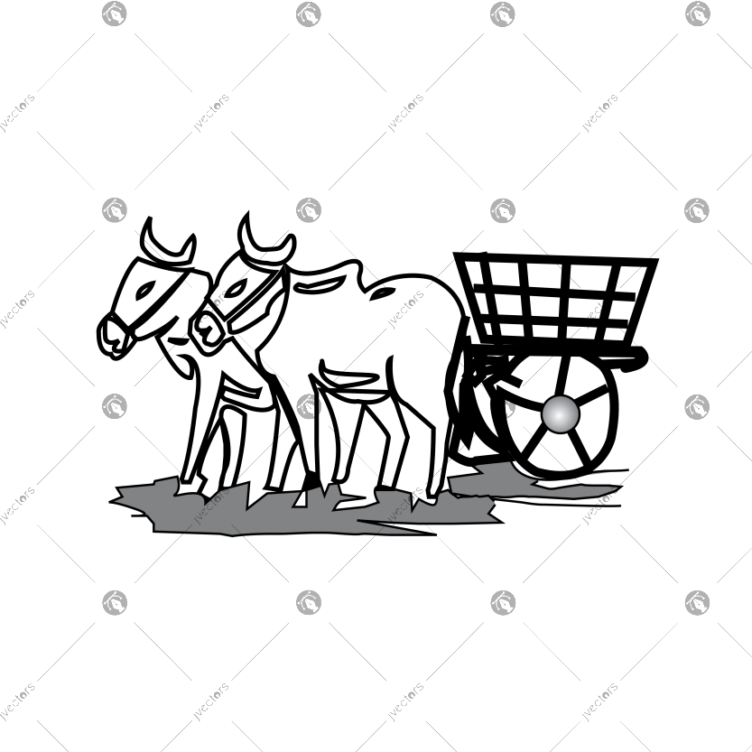 Gorur Gari Marka Bullock Cart Marka For Election Symbol Clipart Vector Logo Graphic Election For Any Election