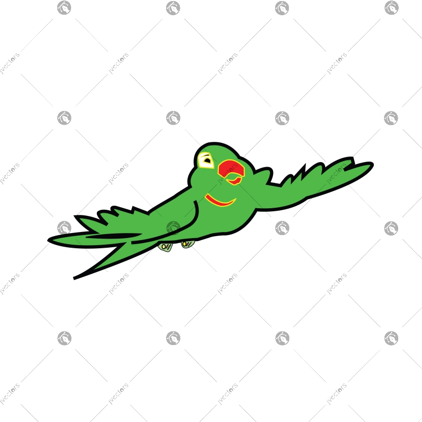 Meena parrot sweet bird is flying happily vector cartoon
